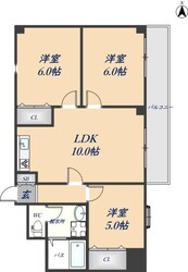 瓢箪山駅 徒歩15分 5階の物件間取画像